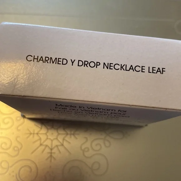 Charmed Y Drop Necklace Leaf - Picture 7 of 8